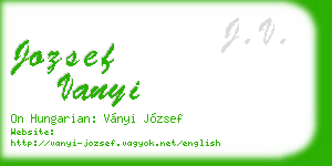 jozsef vanyi business card