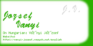 jozsef vanyi business card